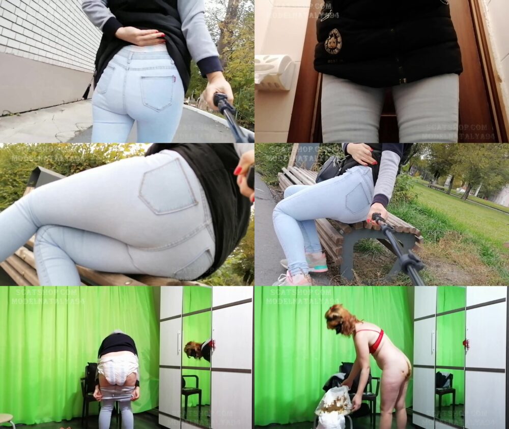 Modelnatalya94 - Olga walks in jeans with a diaper 24.10.2021 ScatShop.com