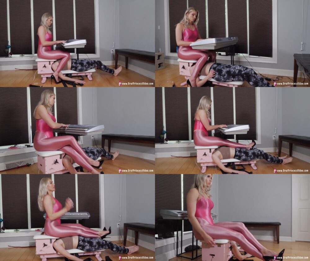 Amber and Lizzy in Face Sit While Practicing Piano Brat Princess