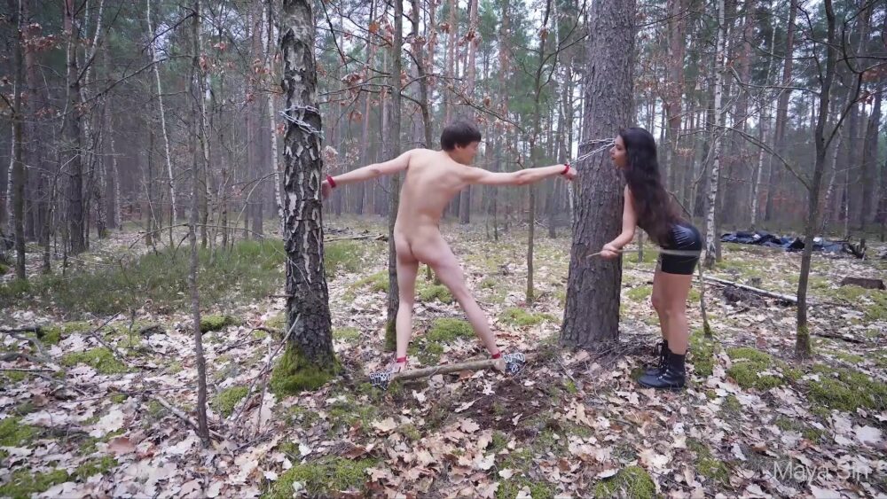 Maya Sin in Thrashed in the woods Clips4Sale