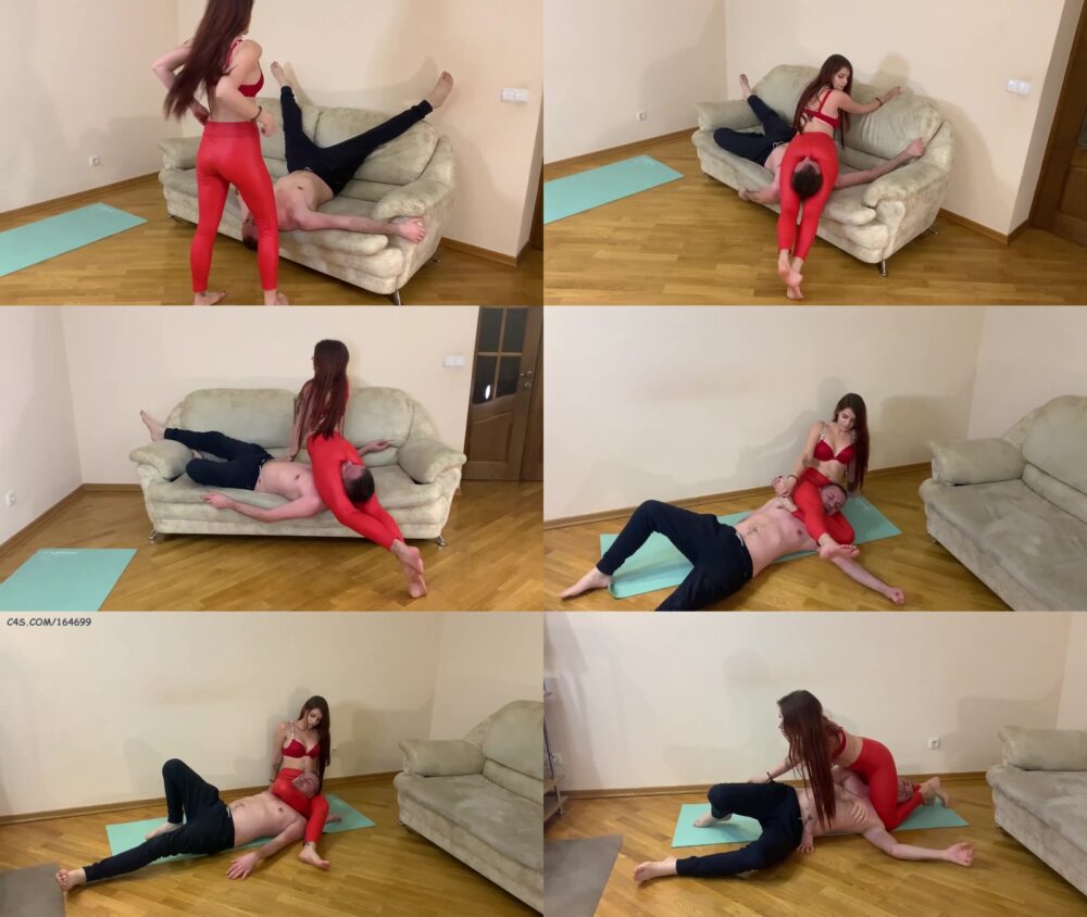 Princess Sofi in Hard Mistress Sofi Tries Scissor Holds In Extreme Positions To Torment Her Slave Petite Princess Femdom