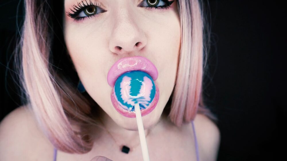 Goddess Fiona Costello in Lollipop Lip Fetish