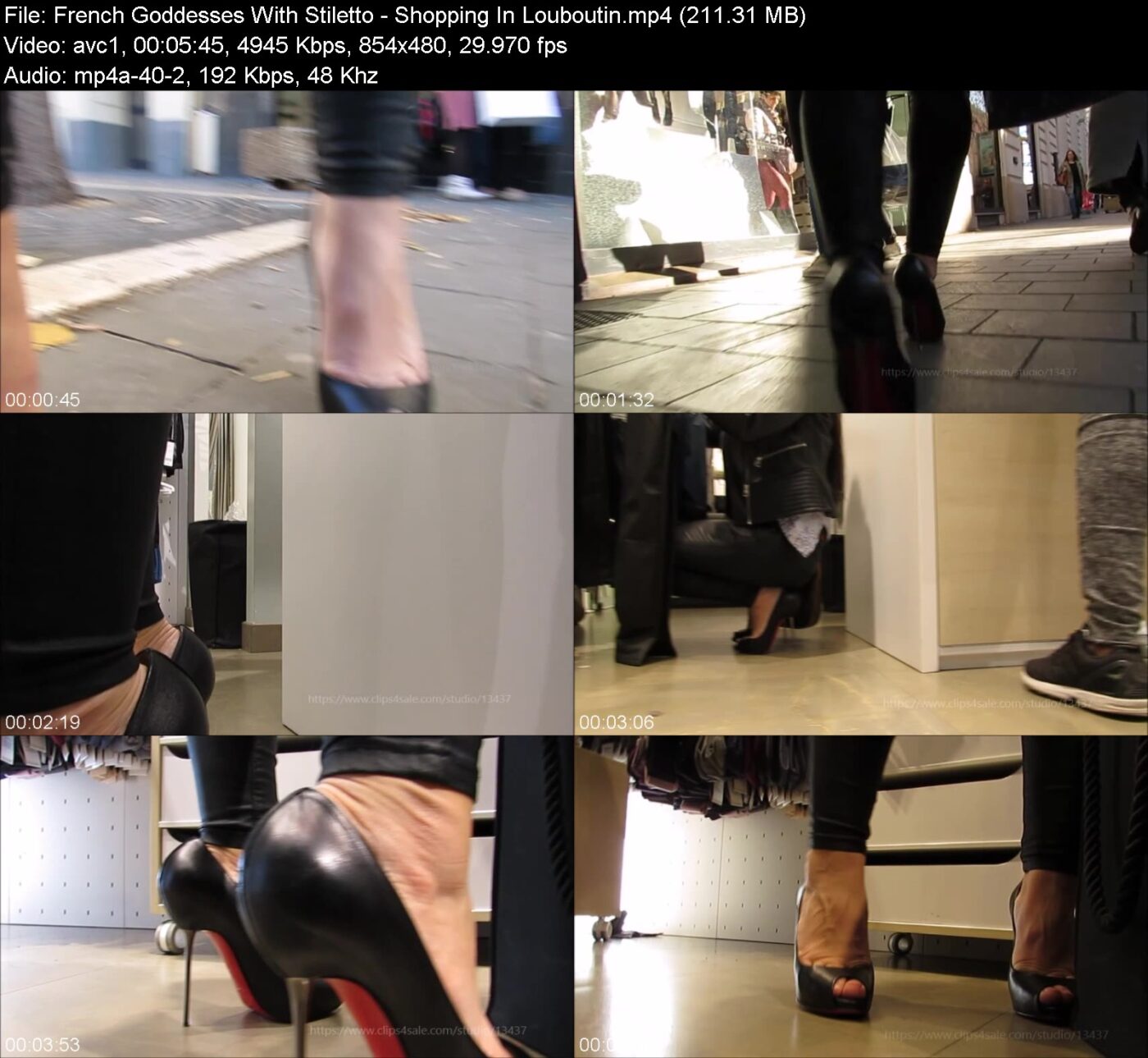 Actress: French Goddesses With Stiletto. Title and Studio: Shopping In Louboutin