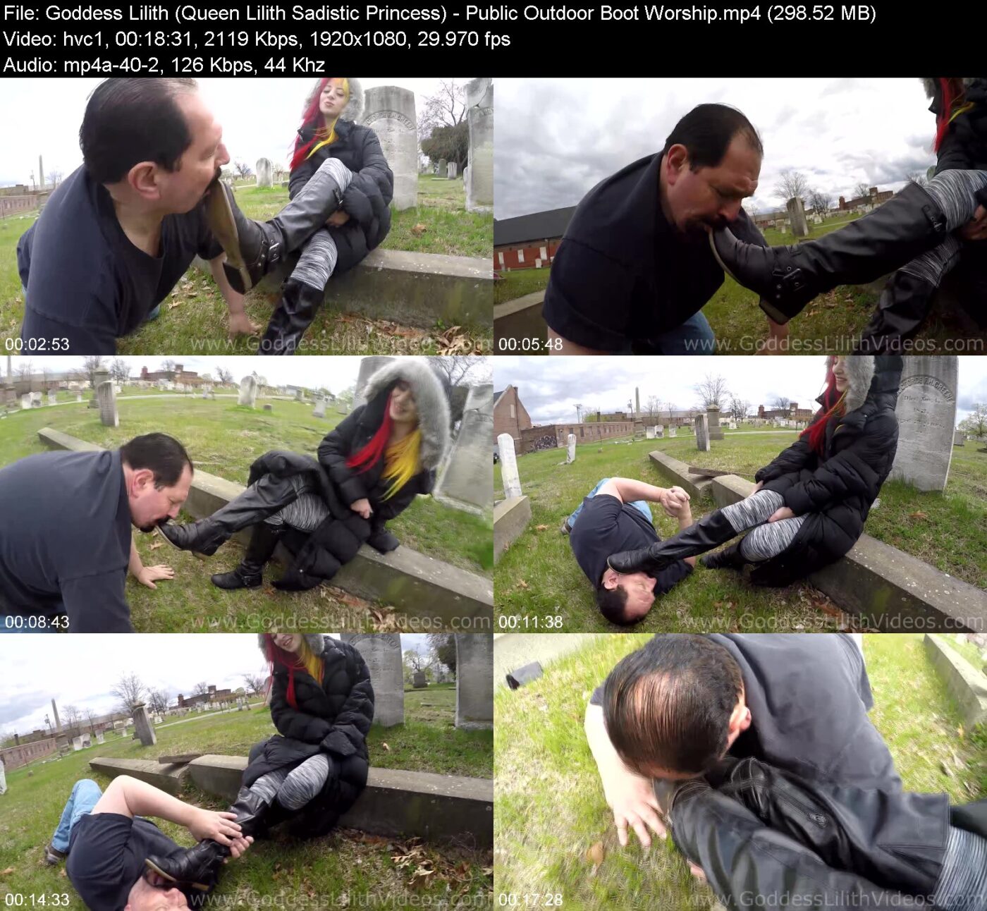 Actress: Goddess Lilith (Queen Lilith Sadistic Princess). Title and Studio: Public Outdoor Boot Worship