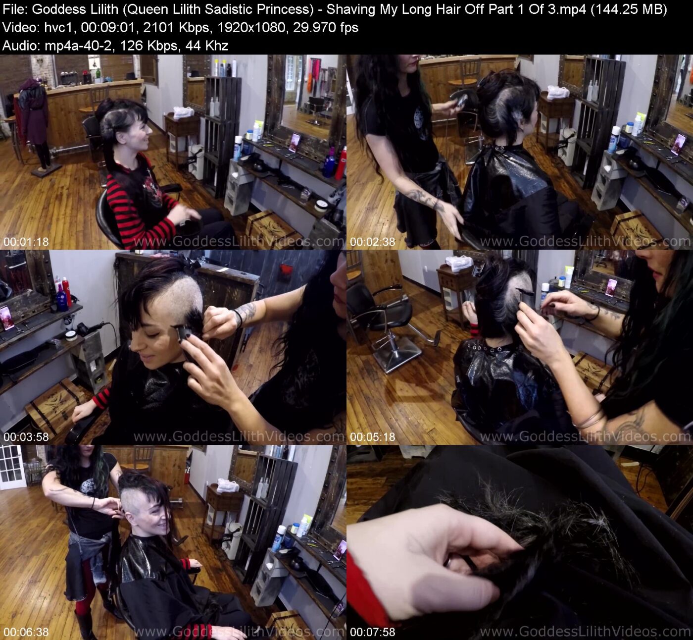 Goddess Lilith (Queen Lilith Sadistic Princess) in Shaving My Long Hair Off Part 1 Of 3