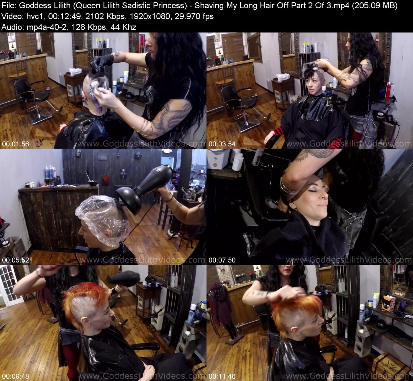 Goddess Lilith (Queen Lilith Sadistic Princess) in Shaving My Long Hair Off Part 2 Of 3