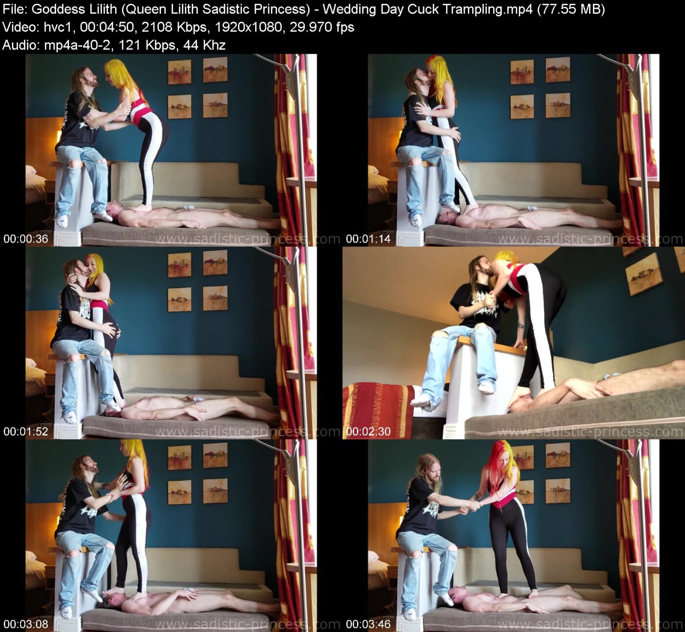 Actress: Goddess Lilith (Queen Lilith Sadistic Princess). Title and Studio: Wedding Day Cuck Trampling
