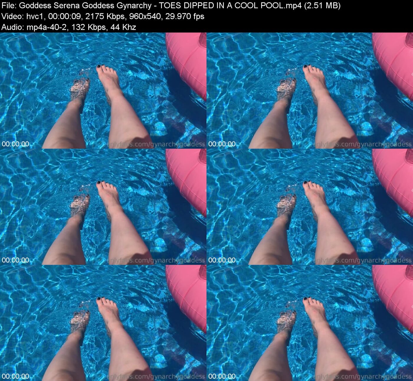 Goddess Serena Goddess Gynarchy in TOES DIPPED IN A COOL POOL