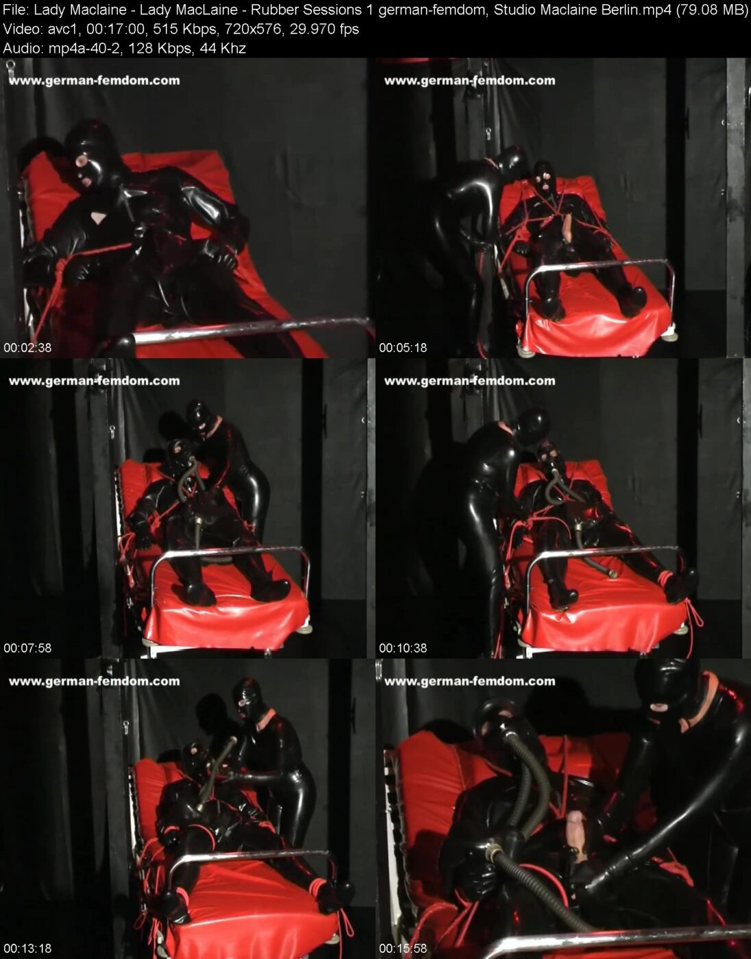 Actress: Lady Maclaine. Title and Studio: Lady MacLaine – Rubber Sessions 1 german-femdom, Studio Maclaine Berlin