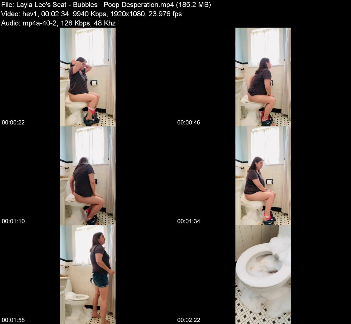 Actress: Layla Lee’s Scat. Title and Studio: Bubbles   Poop Desperation