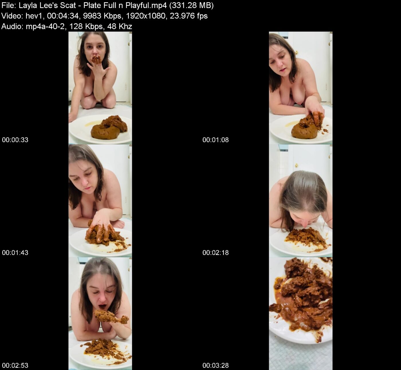 Actress: Layla Lee’s Scat. Title and Studio: Plate Full n Playful
