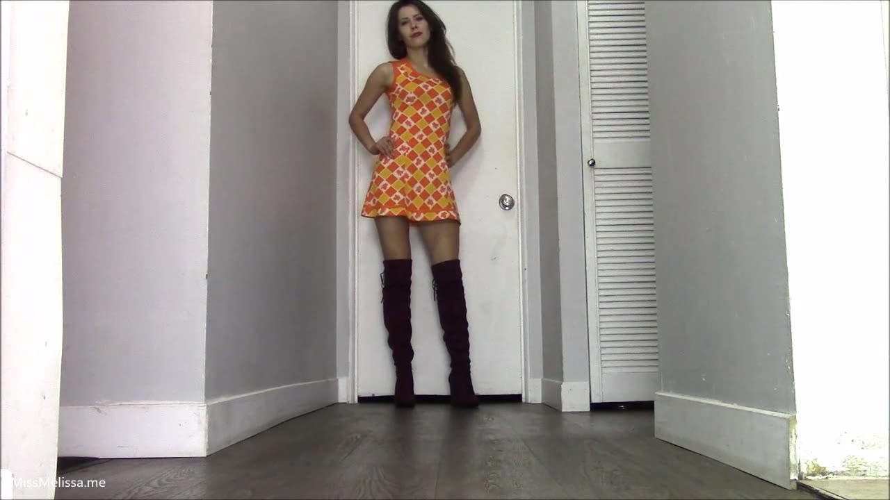 Miss Melissa in Leggy Goddess Parade In Thigh High Boots -Mp4
