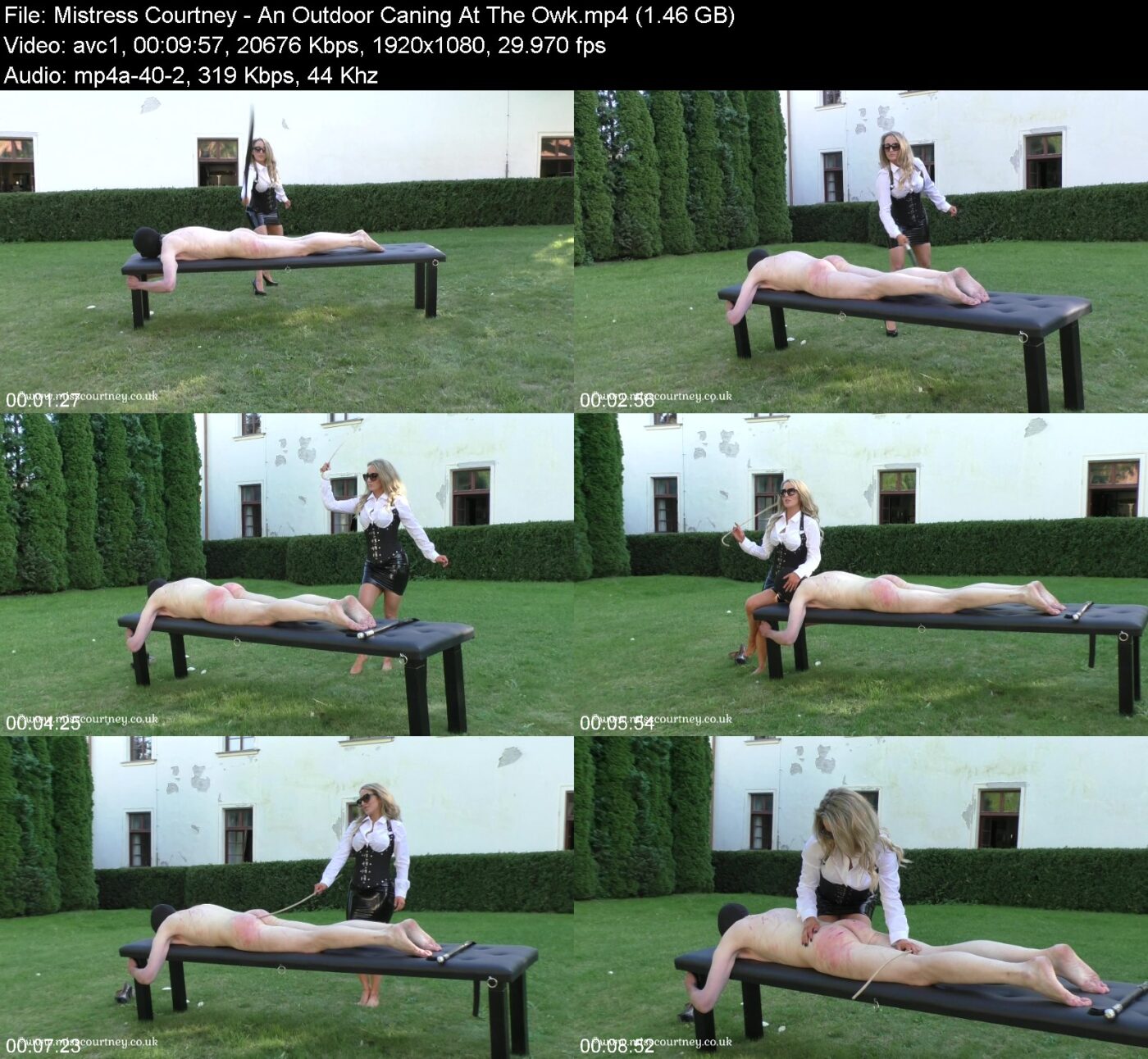Actress: Mistress Courtney. Title and Studio: An Outdoor Caning At The Owk