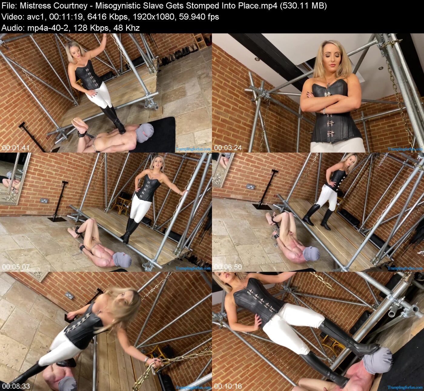 Mistress Courtney in Misogynistic Slave Gets Stomped Into Place