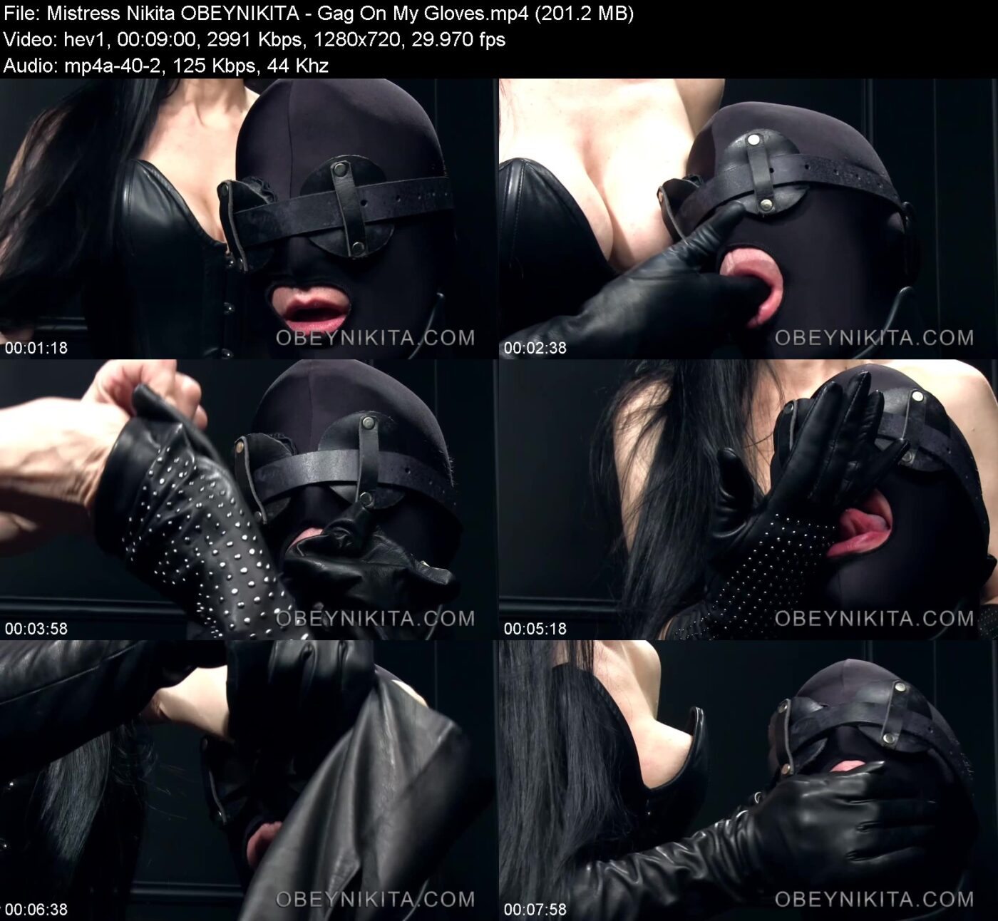 Actress: Mistress Nikita OBEYNIKITA. Title and Studio: Gag On My Gloves