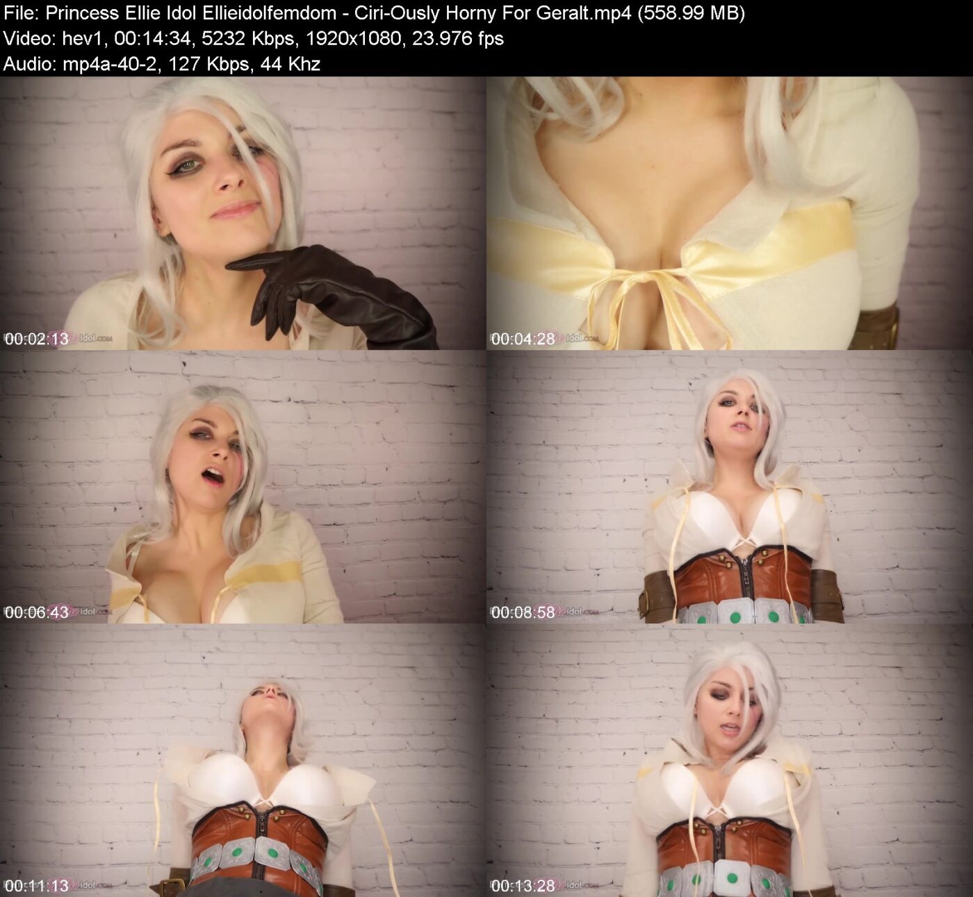Actress: Princess Ellie Idol Ellieidolfemdom. Title and Studio: Ciri-Ously Horny For Geralt