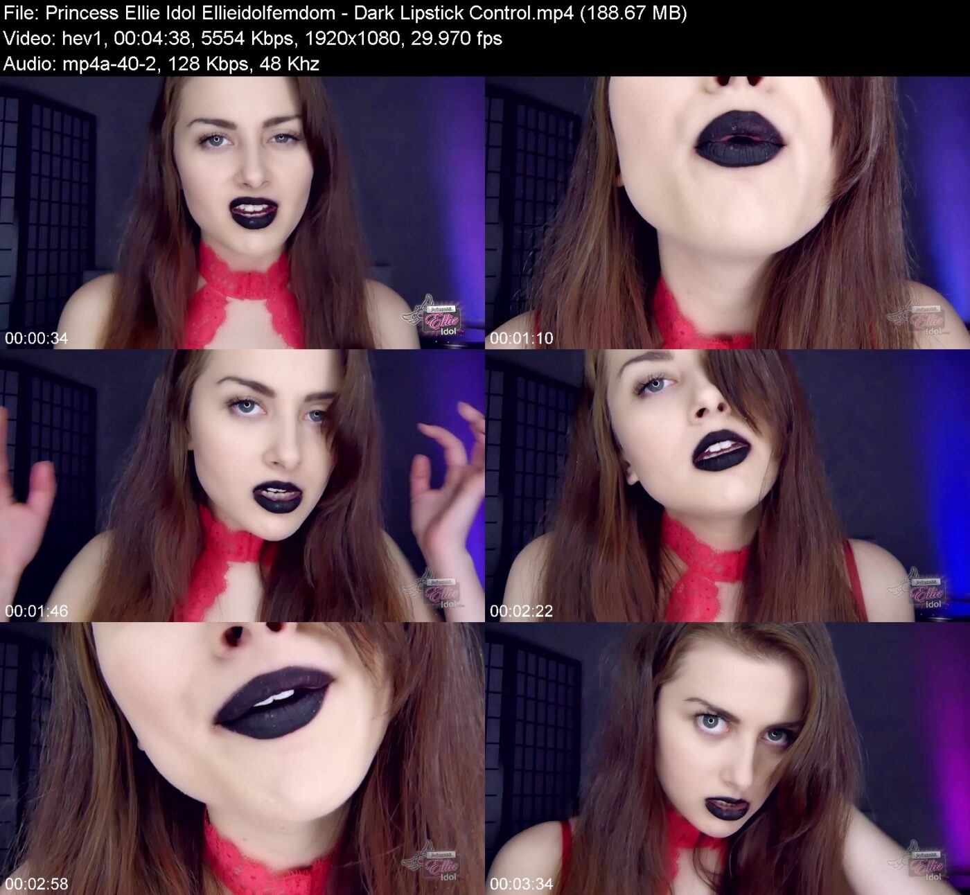 Princess Ellie Idol Ellieidolfemdom - Dark Lipstick Control