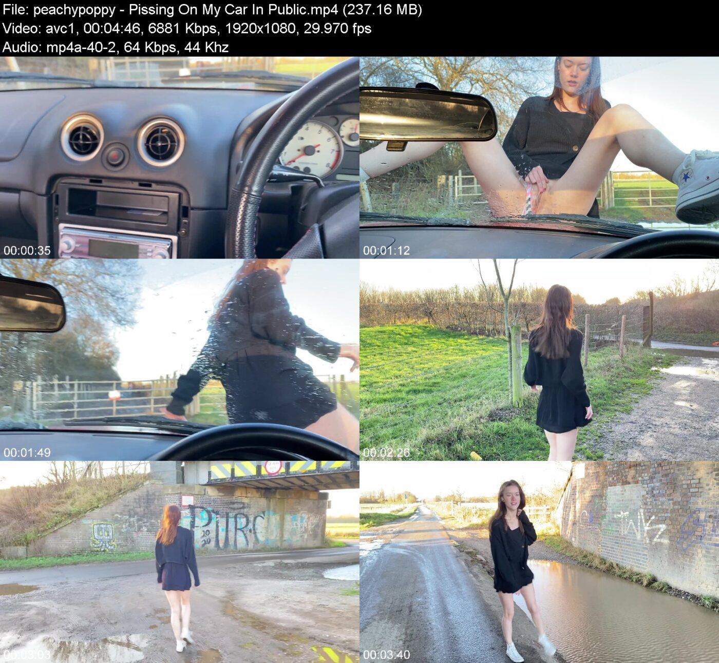 Actress: peachypoppy. Title and Studio: Pissing On My Car In Public