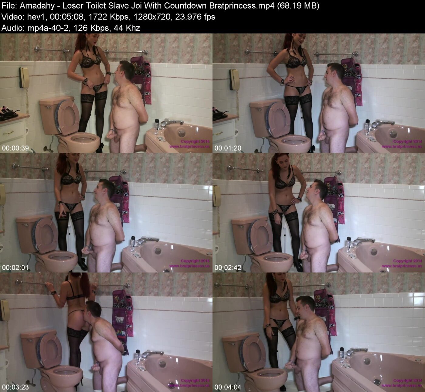 Amadahy in Loser Toilet Slave Joi With Countdown Bratprincess