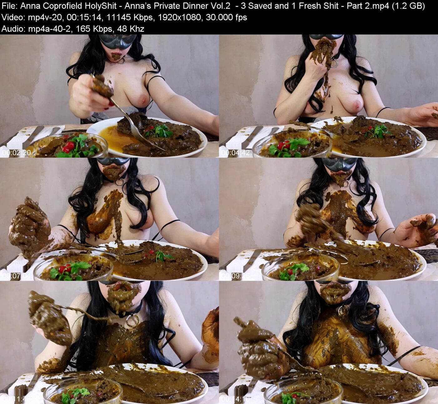 Anna Coprofield HolyShit in Anna's Private Dinner Vol.2  in 3 Saved & 1 Fresh Shit in Part 2