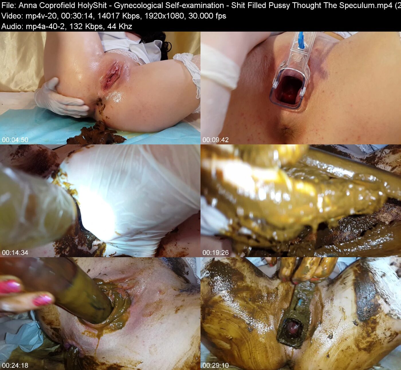 Anna Coprofield HolyShit in Gynecological Self-examination in Shit Filled Pussy Thought The Speculum