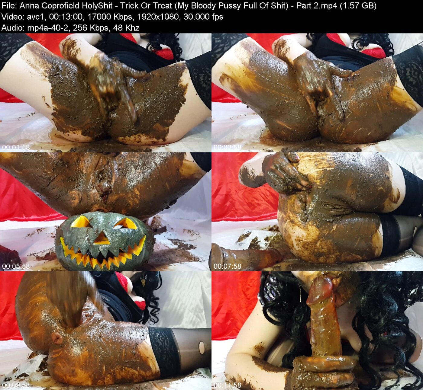 Actress: Anna Coprofield HolyShit. Title and Studio: Trick Or Treat (My Bloody Pussy Full Of Shit) – Part 2