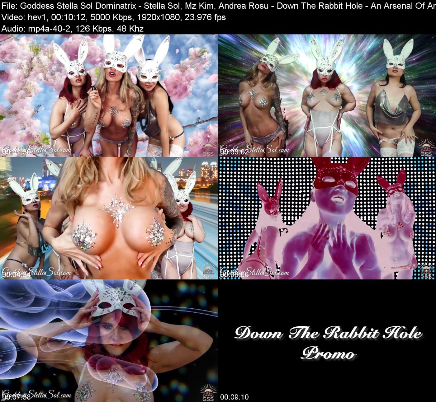 Goddess Stella Sol Dominatrix - Stella Sol, Mz Kim, Andrea Rosu - Down The Rabbit Hole - An Arsenal Of Aromatic Pleasures