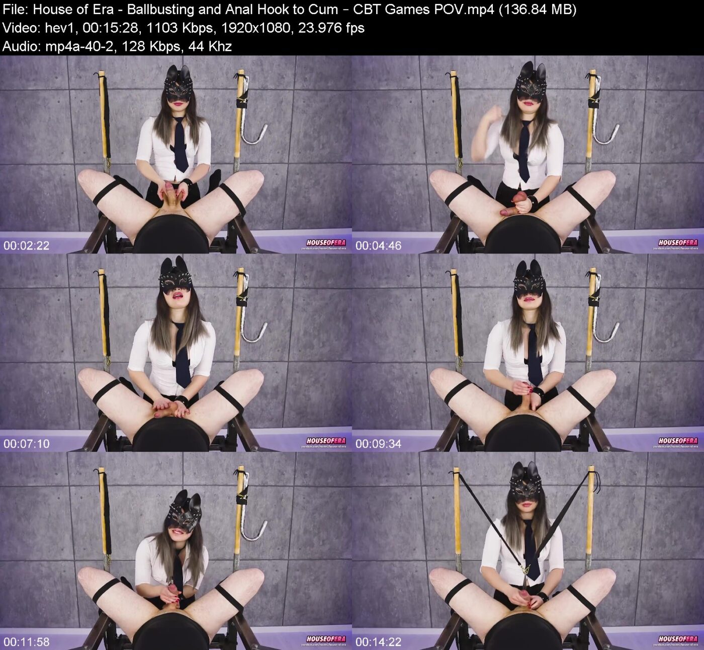 House of Era in Ballbusting & Anal Hook to Cum in CBT Games POV