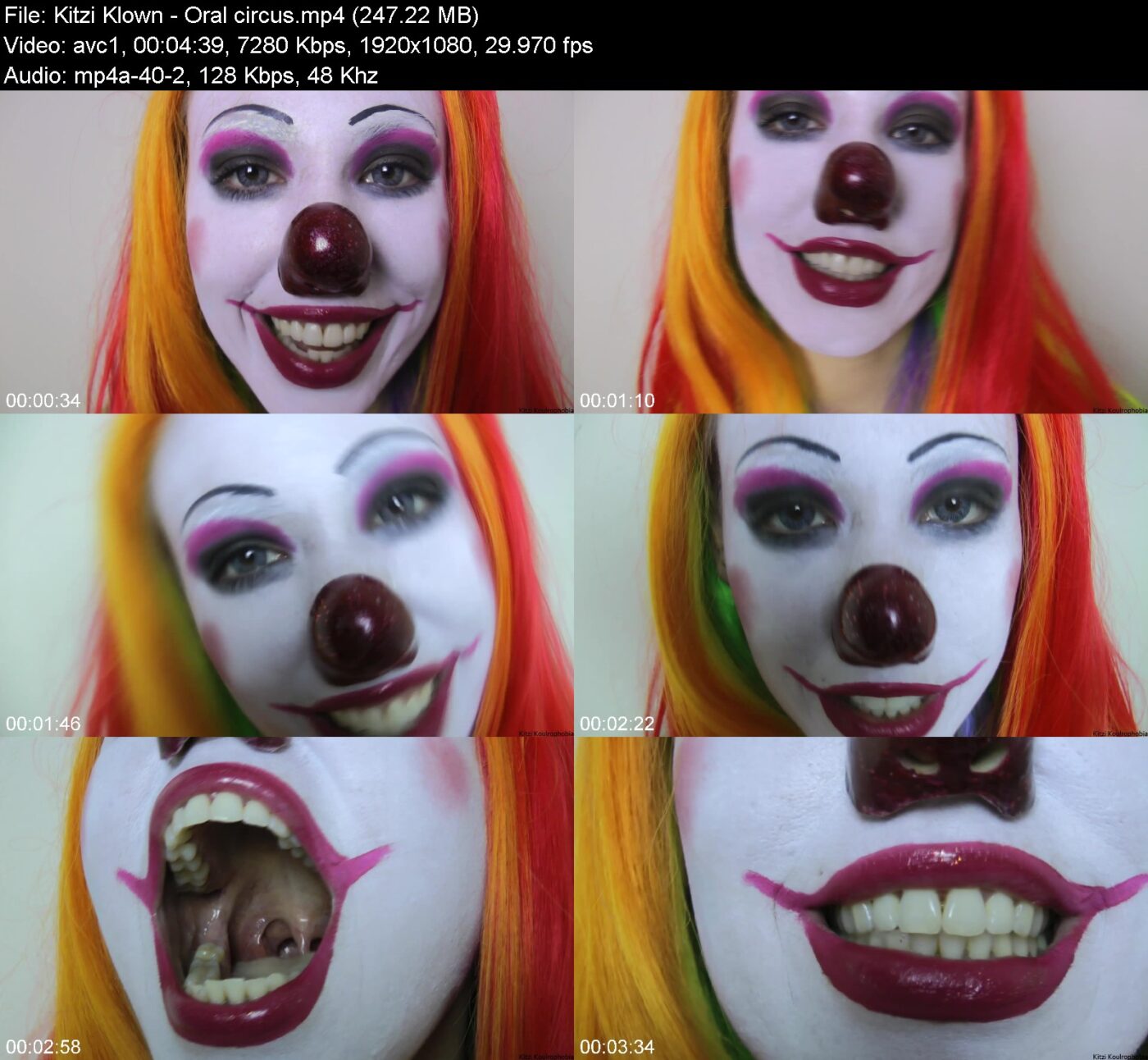 Kitzi Klown in Oral circus