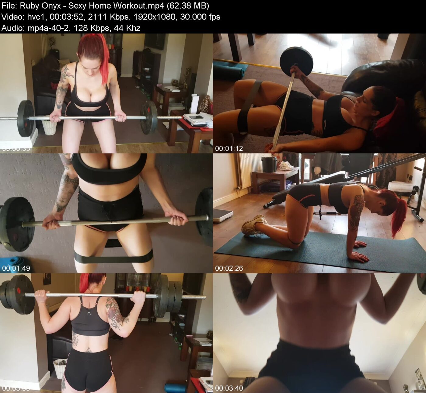 Actress: Ruby Onyx. Title and Studio: Sexy Home Workout