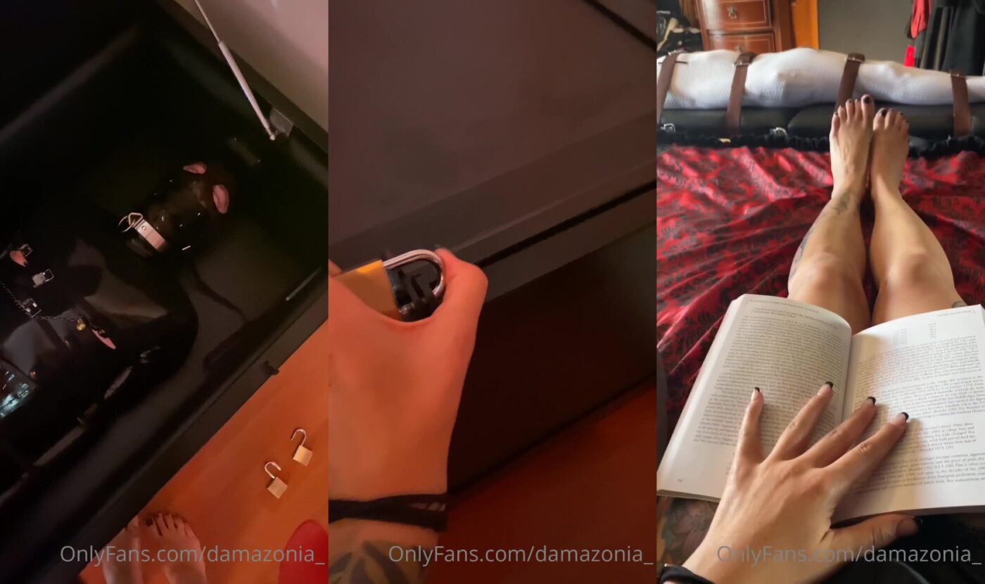 Actress: Mistress Damazonia. Title and Studio: Have My Pets Secured In Bondage….