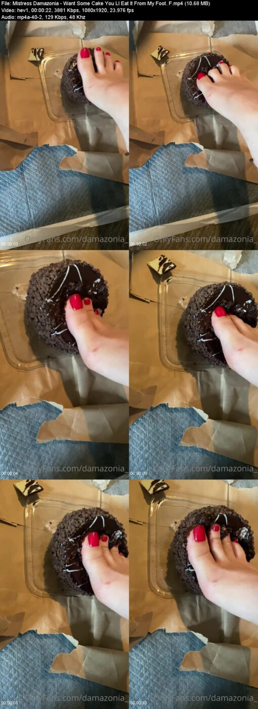 Actress: Mistress Damazonia. Title and Studio: Want Some Cake You Ll Eat It From My Foot. F