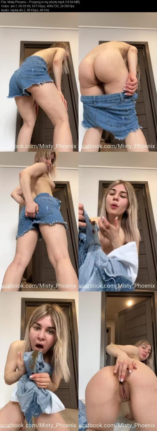 Actress: Misty Phoenix. Title and Studio: Pooping in my shorts