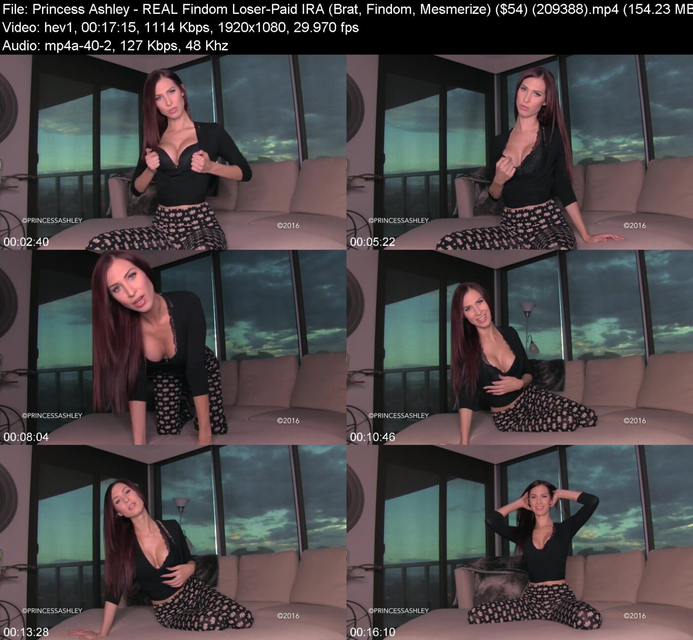 Princess Ashley in REAL Findom Loser-Paid IRA (Brat, Findom, Mesmerize) ($54) (209388)