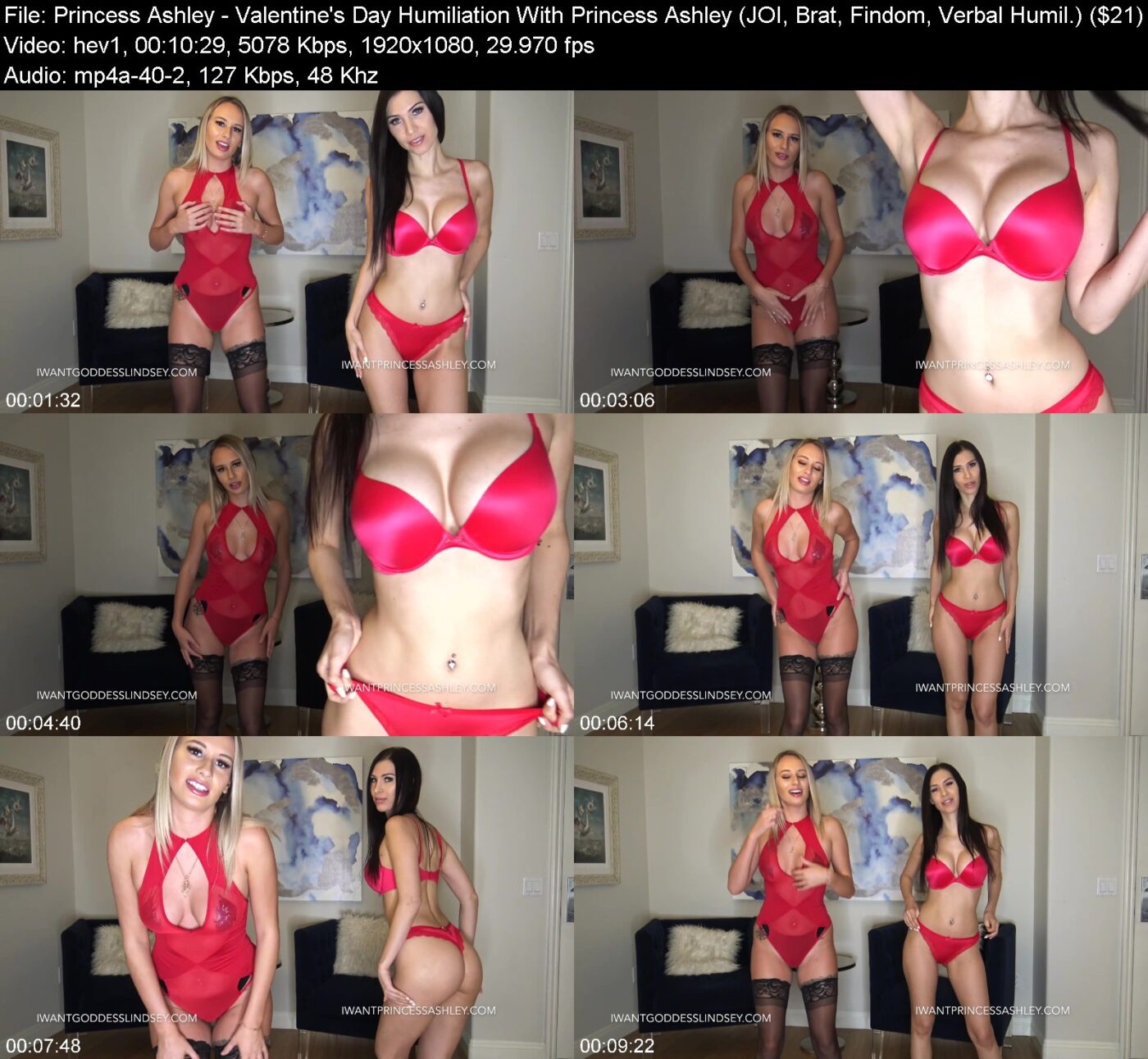 Princess Ashley in Valentine's Day Humiliation With Princess Ashley (JOI, Brat, Findom, Verbal Humil.) ($21) (1733329)