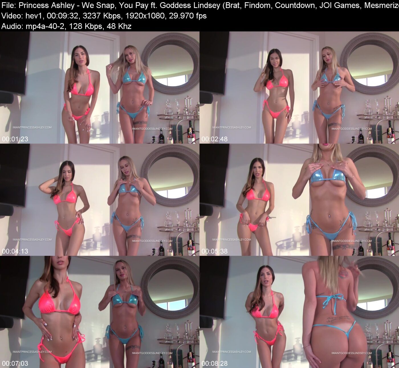 Princess Ashley in We Snap, You Pay ft. Goddess Lindsey (Brat, Findom, Countdown, JOI Games, Mesmerize) ($19) (2027808)