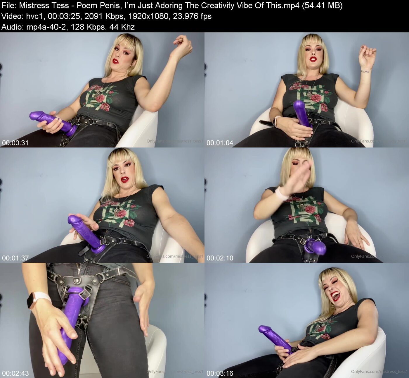 Actress: Mistress Tess. Title and Studio: Poem Penis, I’m Just Adoring The Creativity Vibe Of This