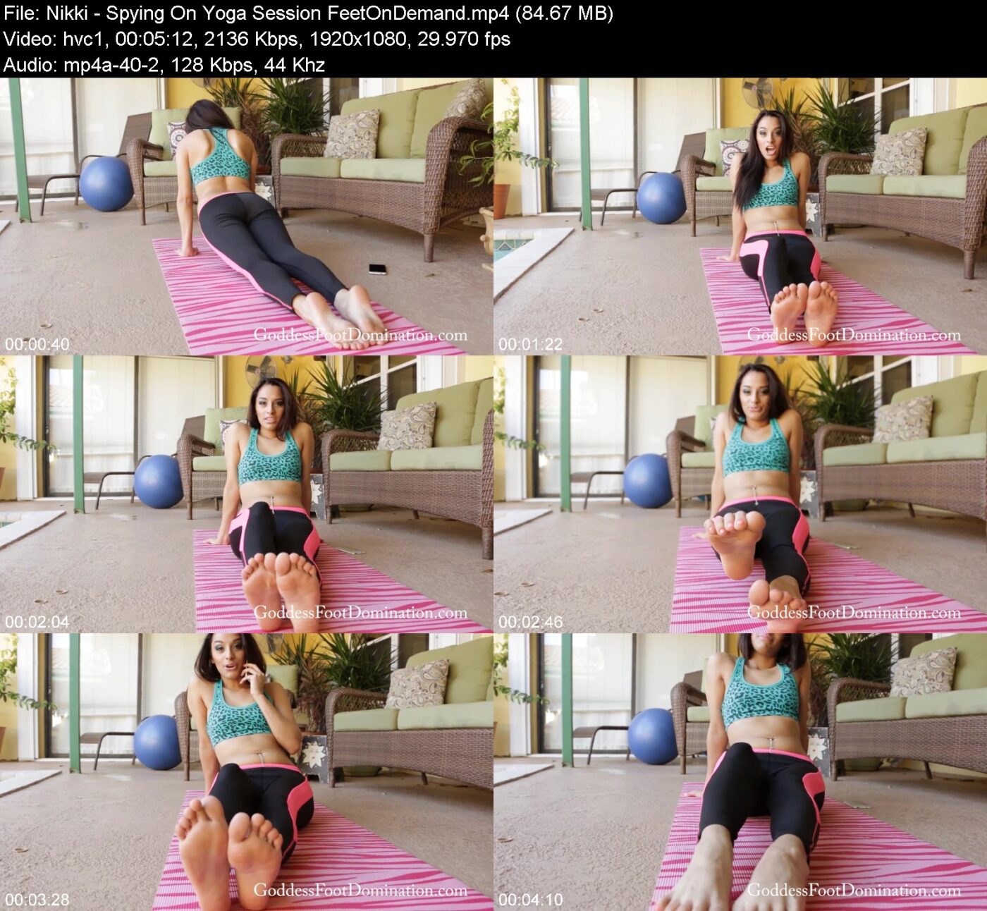 Nikki in Spying On Yoga Session FeetOnDemand