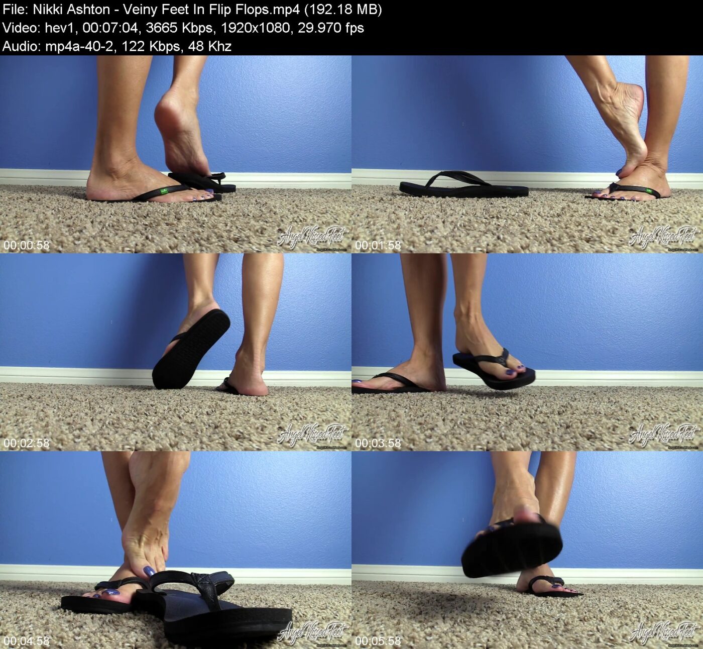 Actress: Nikki Ashton. Title and Studio: Veiny Feet In Flip Flops