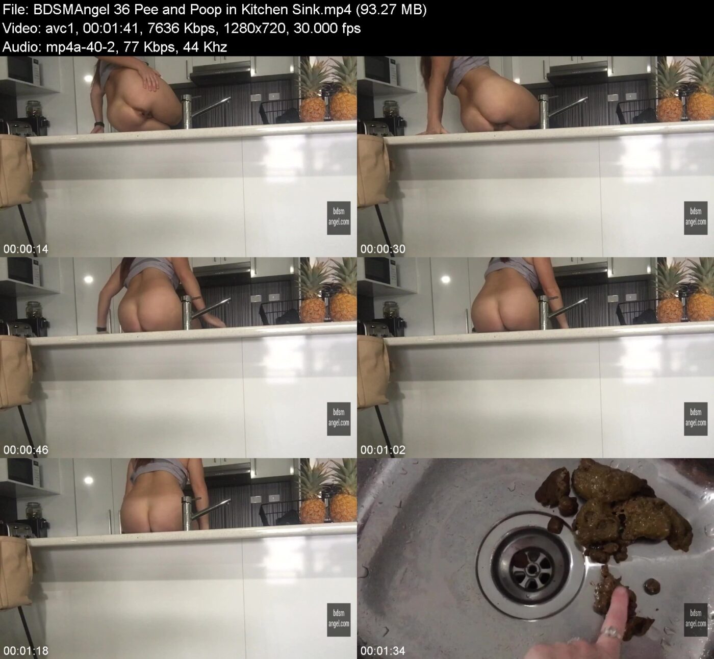 BDSMAngel 36 Pee and Poop in Kitchen Sink