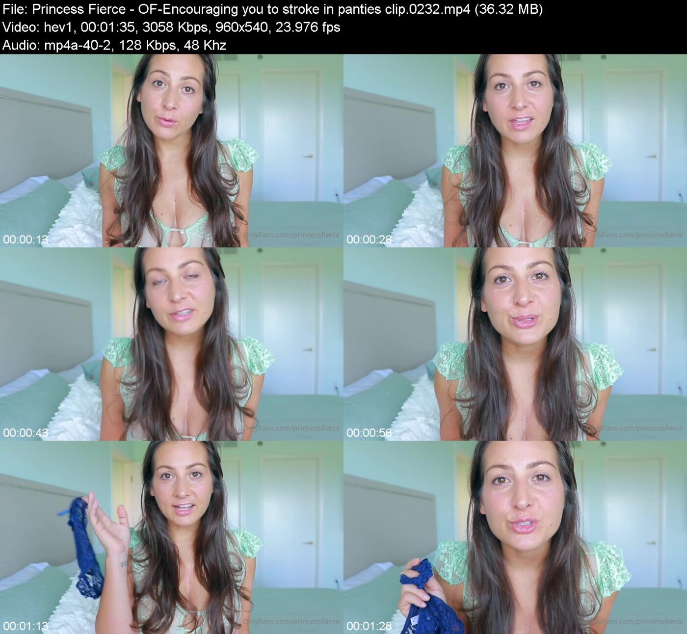 Actress: Princess Fierce. Title and Studio: OF-Encouraging you to stroke in panties clip.0232