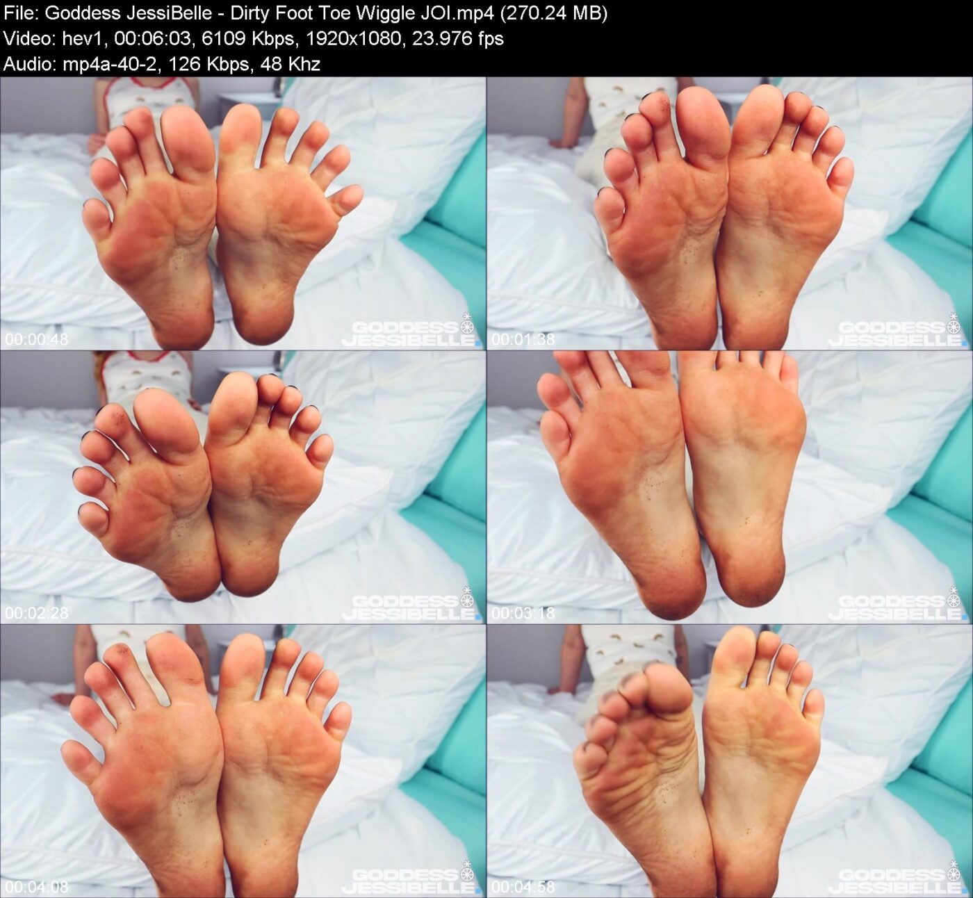Goddess JessiBelle - Dirty Foot Toe Wiggle JOI