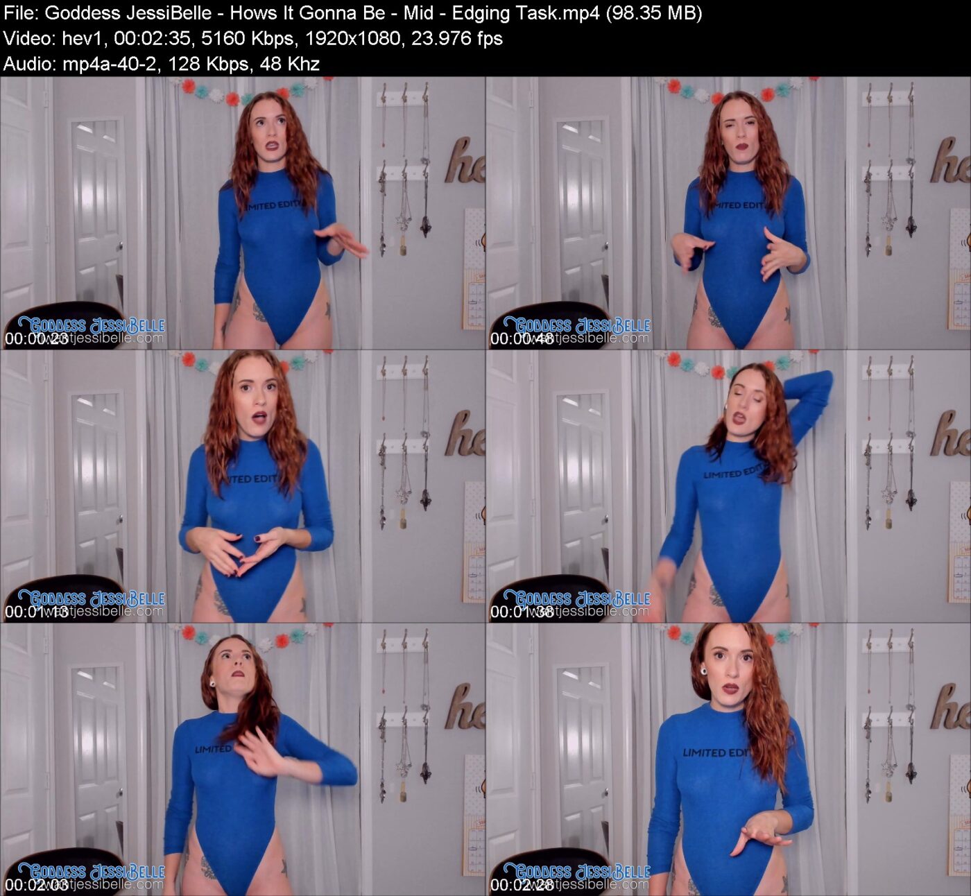 Actress: Goddess JessiBelle. Title and Studio: Hows It Gonna Be – Mid – Edging Task
