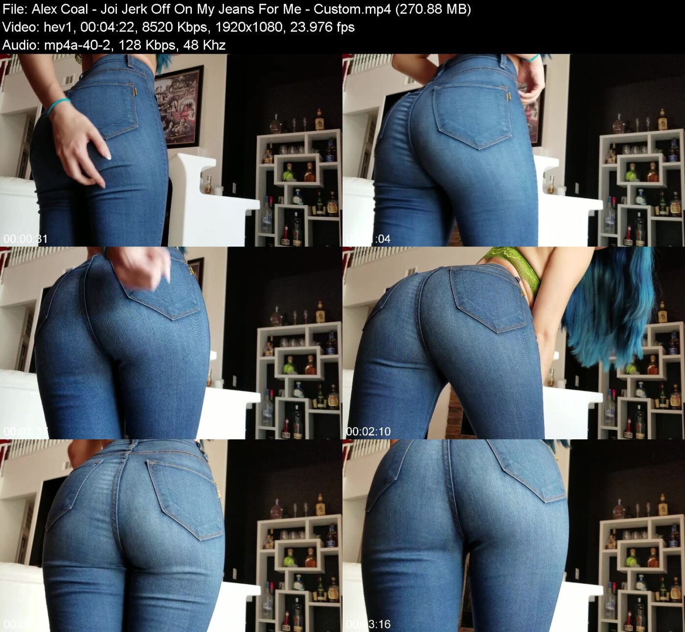 Actress: Alex Coal. Title and Studio: Joi Jerk Off On My Jeans For Me – Custom