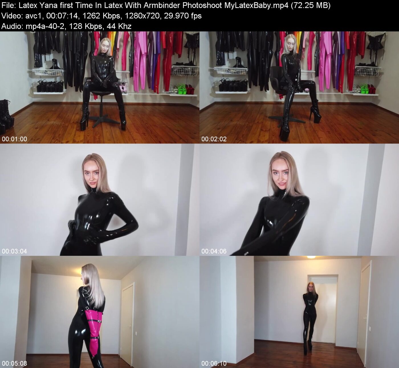 Latex Yana first Time In Latex With Armbinder Photoshoot MyLatexBaby