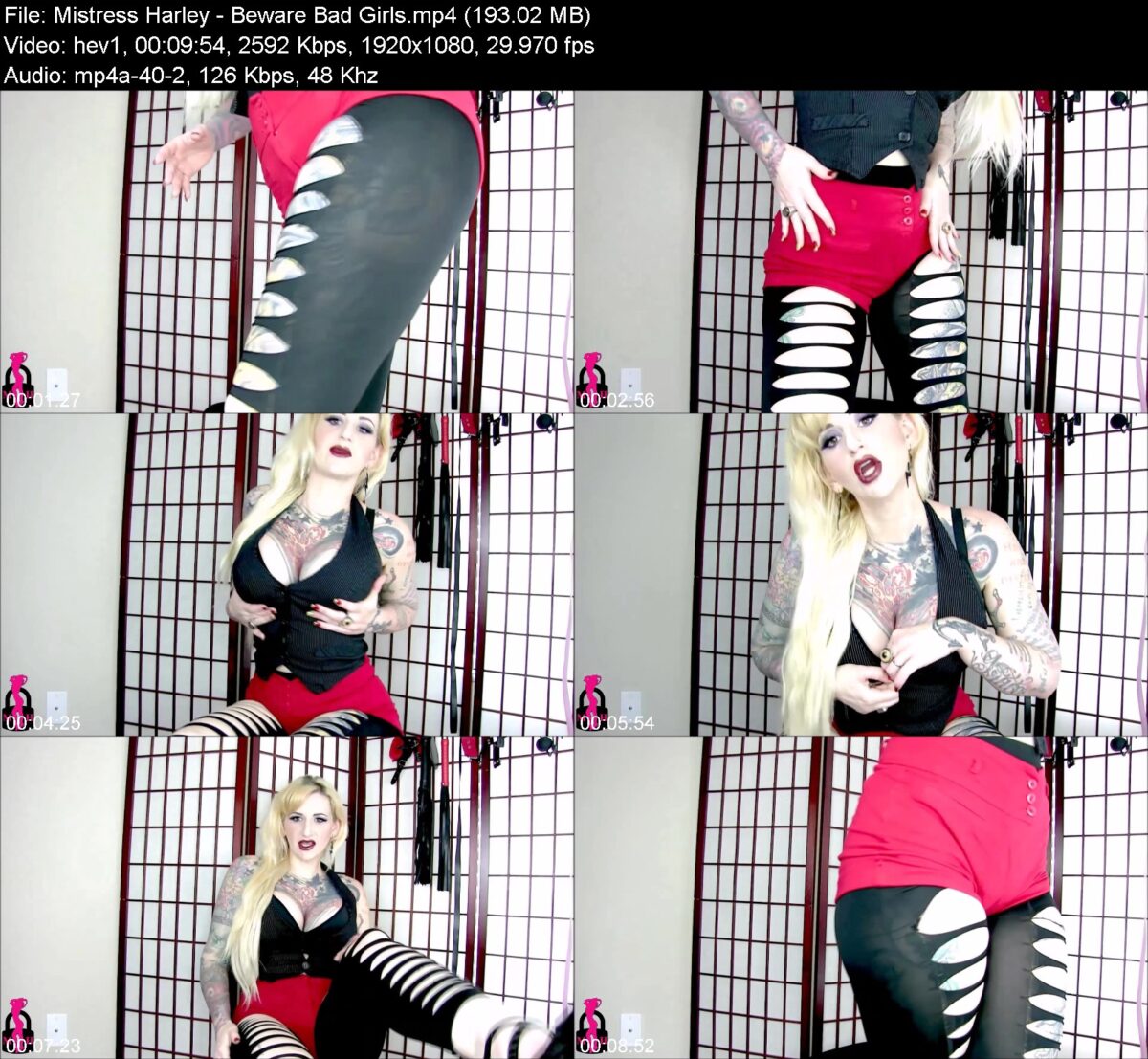 Mistress Harley - Beware Bad Girls