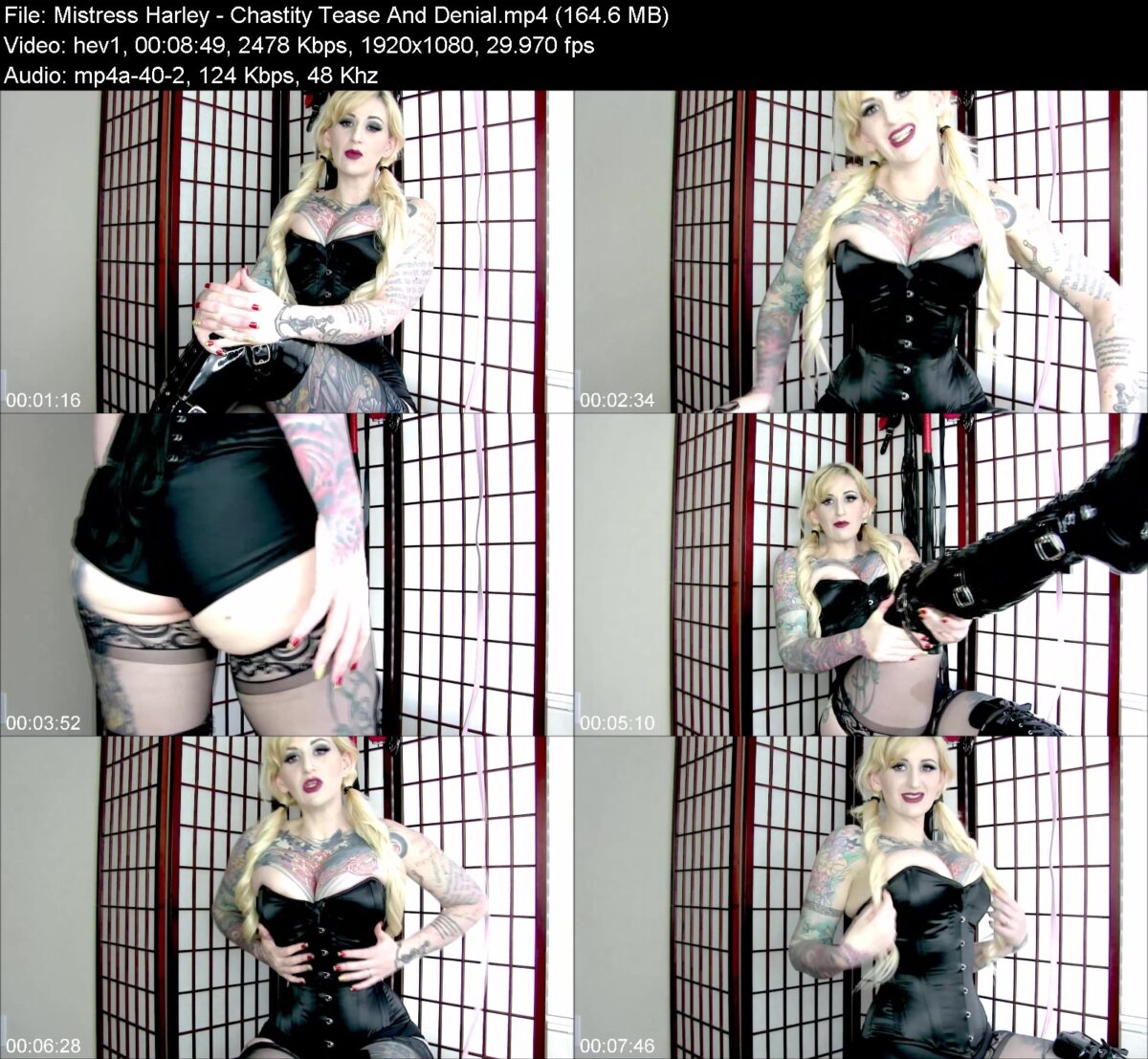 Actress: Mistress Harley. Title and Studio: Chastity Tease And Denial