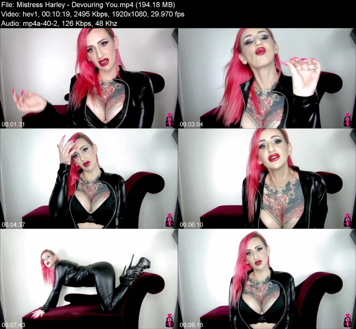 Actress: Mistress Harley. Title and Studio: Devouring You