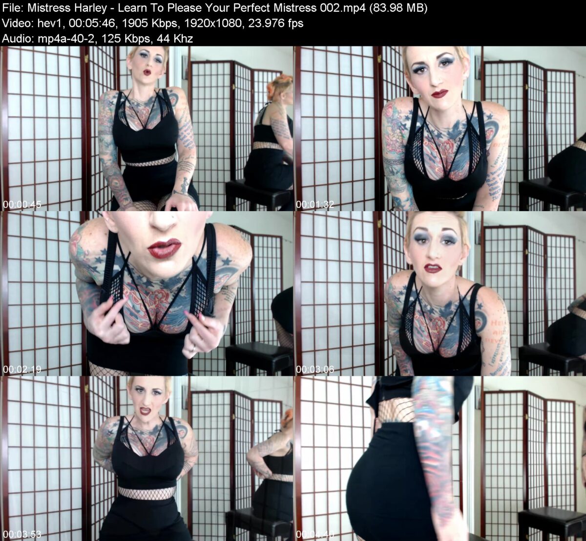 Mistress Harley - Learn To Please Your Perfect Mistress 002