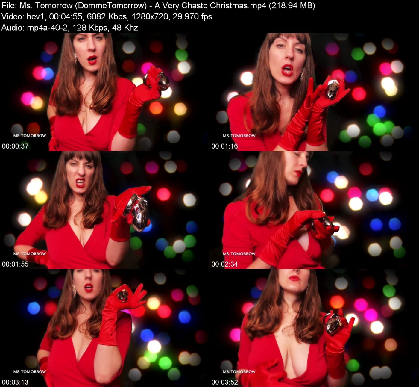 Actress: Ms. Tomorrow (DommeTomorrow). Title and Studio: A Very Chaste Christmas