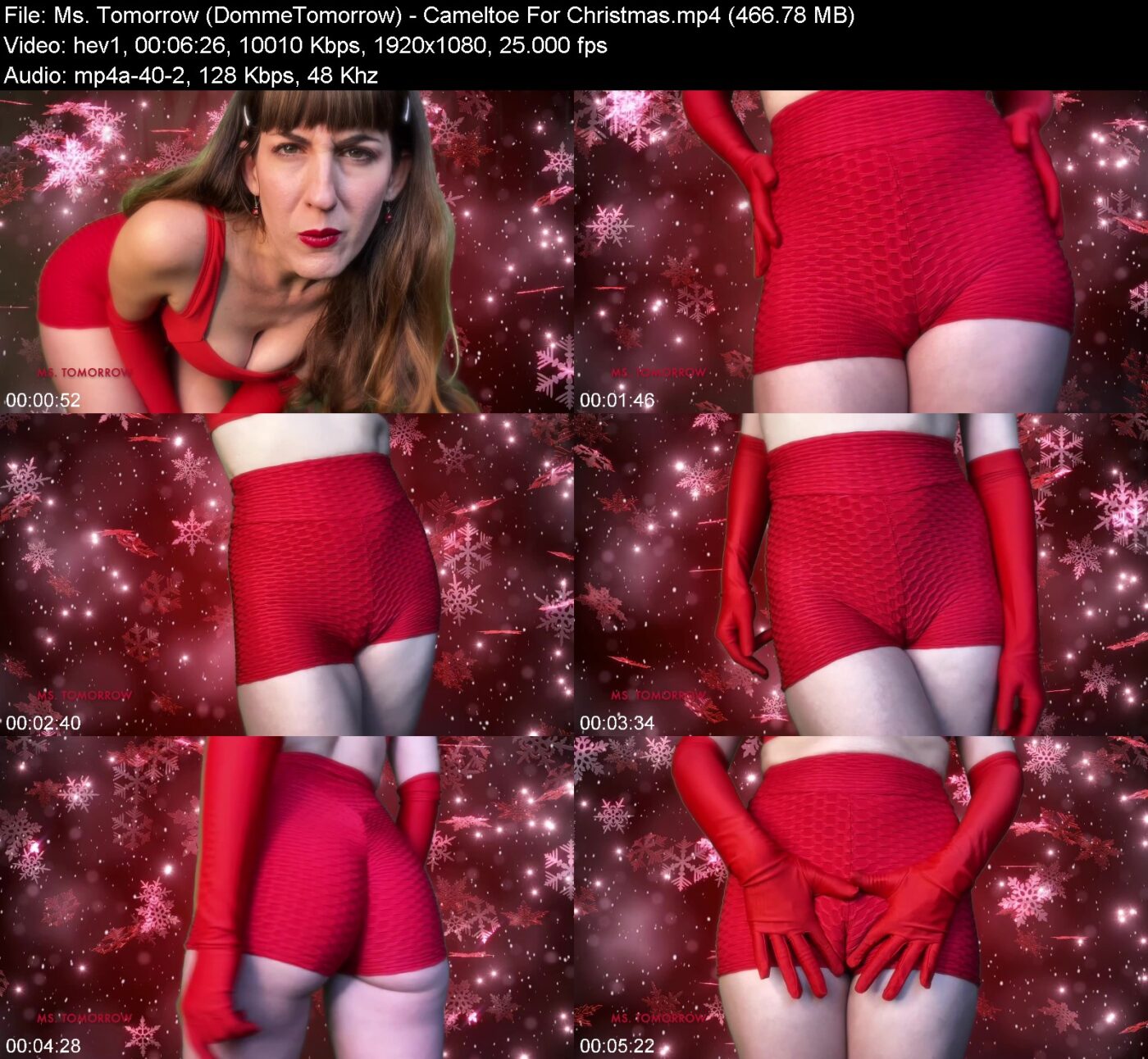 Actress: Ms. Tomorrow (DommeTomorrow). Title and Studio: Cameltoe For Christmas